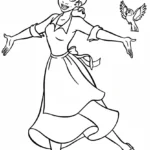 coloriage La Princesse et la Grenouille pour enfant de 4 ans