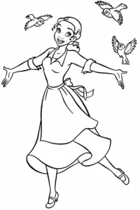 coloriage La Princesse et la Grenouille pour enfant de 4 ans