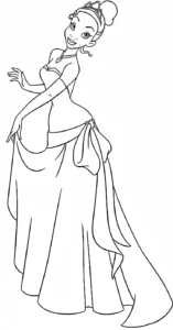 coloriage La Princesse et la Grenouille educatif pour enfant