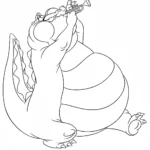 coloriage La Princesse et la Grenouille pour bebe a imprimer