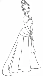 coloriage La Princesse et la Grenouille a imprimer