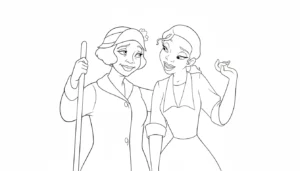 coloriage La Princesse et la Grenouille pour enfant de 2 ans
