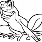 coloriage La Princesse et la Grenouille à imprimer gratuitement pdf