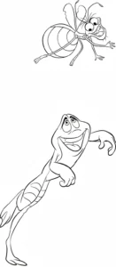 coloriage La Princesse et la Grenouille à imprimer