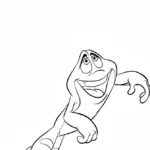 coloriage La Princesse et la Grenouille à imprimer