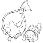 image de coloriage Le Monde de Nemo pour enfant