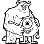 coloriage Monsters Inc et découpage à imprimer