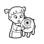 coloriage Monsters Inc a imprimer pour enfant de 4 ans