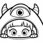 coloriage Monsters Inc et apprentissage