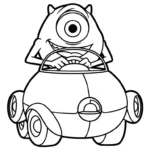 coloriage Monsters Inc à imprimer pour enfant de 8 ans
