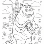 coloriage Monsters Inc et découpage à imprimer