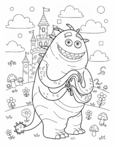 coloriage Monsters Inc et découpage à imprimer