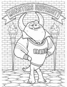 coloriage Monsters Inc pour enfants à télécharger