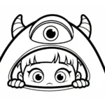 image de coloriage Monsters Inc pour enfant
