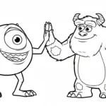 coloriage Monsters Inc pour enfant de 8 ans