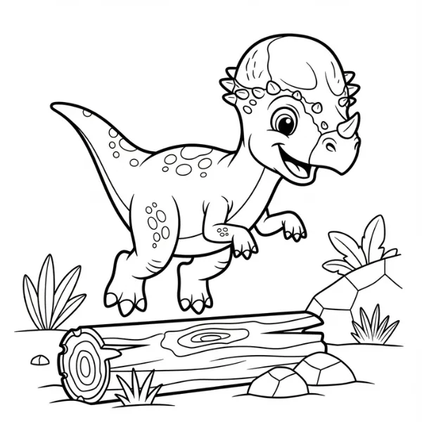 Tranh tô màu Pachycephalosaurus