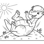 coloriage Pachycephalosaurus pour enfant de 6 ans