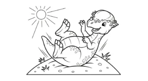 coloriage Pachycephalosaurus pour enfant de 6 ans