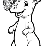 coloriage Pachycephalosaurus a imprimer pour enfant de 4 ans