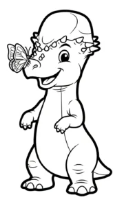 coloriage Pachycephalosaurus a imprimer pour enfant de 4 ans