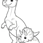 coloriage Pachycephalosaurus et découpage à imprimer