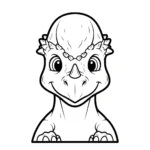 coloriage Pachycephalosaurus pour enfant de 2 ans