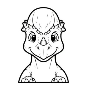 coloriage Pachycephalosaurus pour enfant de 2 ans