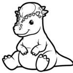 coloriage Pachycephalosaurus pour enfants a imprimer gratuit
