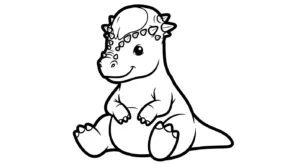 coloriage Pachycephalosaurus pour enfants a imprimer gratuit