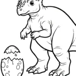coloriage Pachycephalosaurus a dessiner en ligne