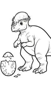 coloriage Pachycephalosaurus a dessiner en ligne