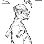 coloriage Pachycephalosaurus à imprimer pdf gratuit