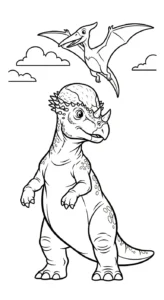 coloriage Pachycephalosaurus à imprimer pdf gratuit