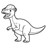 coloriage Pachycephalosaurus pour enfants à imprimer