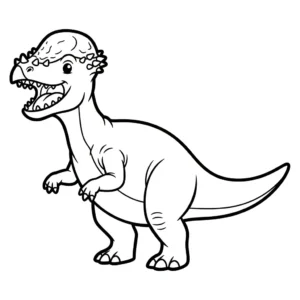 coloriage Pachycephalosaurus pour enfants à imprimer