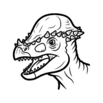 coloriage Pachycephalosaurus à imprimer pour enfant de 7 ans