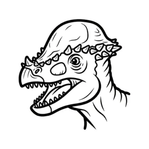 coloriage Pachycephalosaurus à imprimer pour enfant de 7 ans