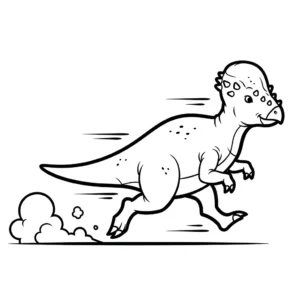 coloriage Pachycephalosaurus a colorier en ligne gratuitement