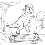 coloriage Pachycephalosaurus pour enfants a imprimer gratuit