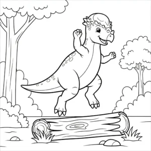 coloriage Pachycephalosaurus pour enfants a imprimer gratuit