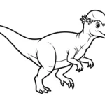 coloriage Pachycephalosaurus et dessin a imprimer