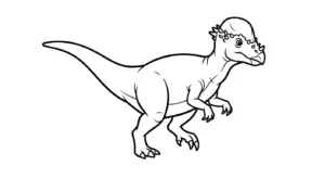 coloriage Pachycephalosaurus et dessin a imprimer
