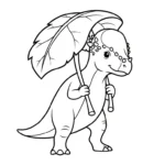 coloriage Pachycephalosaurus à imprimer pour enfant de 4 ans