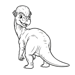 coloriage Pachycephalosaurus à imprimer pour enfant de 7 ans