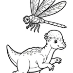 coloriage Pachycephalosaurus à imprimer pour enfant de 3 ans