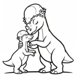 coloriage Pachycephalosaurus a colorier en ligne gratuitement