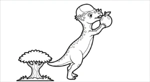 coloriage Pachycephalosaurus à imprimer a4