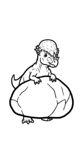 coloriage Pachycephalosaurus et apprentissage