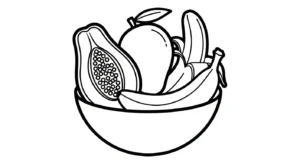 coloriage Papayer pour enfants à imprimer