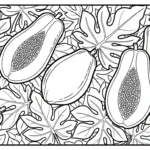 coloriage Papayer à imprimer pour enfant de 6 ans